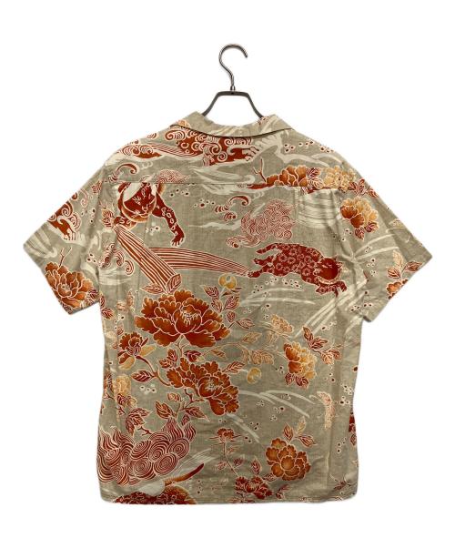 KAPITAL（キャピタル）KAPITAL (キャピタル) 猫柄アロハシャツ　K1405SS94 オレンジ×ベージュ サイズ:SIZE 3の古着・服飾アイテム