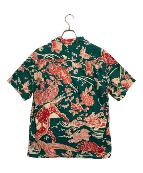 KAPITAL（キャピタル）KAPITAL (キャピタル) 猫柄アロハシャツ　K1405SS94 レッド×グリーン サイズ:SIZE 3の古着・服飾アイテム