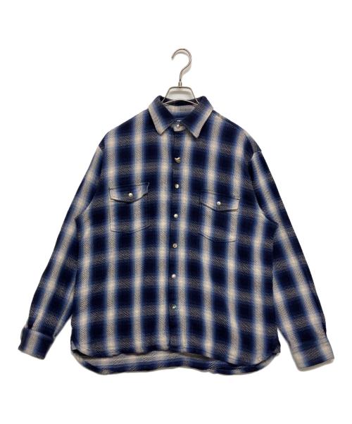FIRSTRUST（ファーストラスト）FIRSTRUST (ファーストラスト) WEEKEND LS SHIRT TEARDROP/チェックシャツ ネイビー×ホワイト サイズ:SIZE Lの古着・服飾アイテム