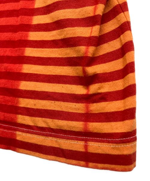 tricot COMME des GARCONS（トリココムデギャルソン）tricot COMME des GARCONS (トリココムデギャルソン) ボーダーTシャツ オレンジ×レッド サイズ:Sの古着・服飾アイテム