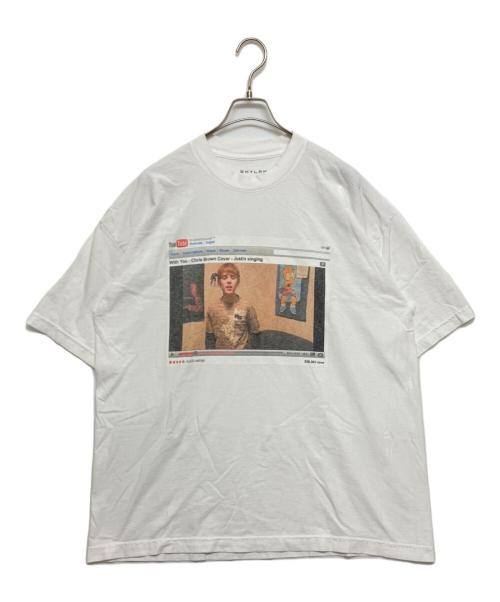 skylrk（スカイラーク）skylrk (スカイラーク) Youtube TEE ホワイト サイズ:SIZE XLの古着・服飾アイテム