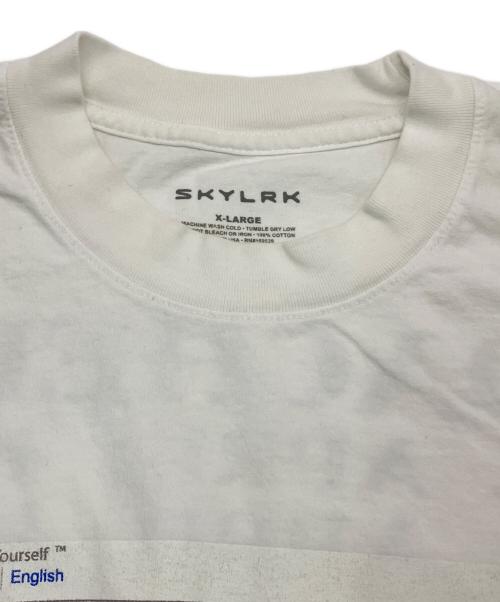 skylrk（スカイラーク）skylrk (スカイラーク) Youtube TEE ホワイト サイズ:SIZE XLの古着・服飾アイテム