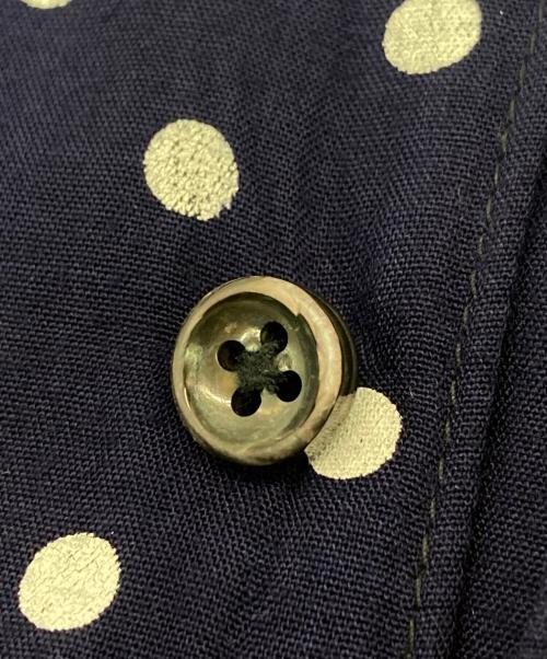 KAPITAL（キャピタル）KAPITAL (キャピタル) ポルカドット レーヨンシャツ ネイビー サイズ:SIZE Lの古着・服飾アイテム