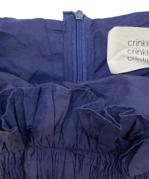 crinkle crinkle crinkle（クリンクル クリンクル クリンクル）crinkle crinkle crinkle (クリンクル クリンクル クリンクル) フリルオールインワン ネイビー サイズ:SIZE Freeの古着・服飾アイテム