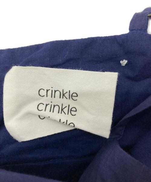crinkle crinkle crinkle（クリンクル クリンクル クリンクル）crinkle crinkle crinkle (クリンクル クリンクル クリンクル) フリルオールインワン ネイビー サイズ:SIZE Freeの古着・服飾アイテム