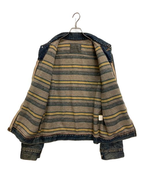 stussy（ステューシー）stussy (ステューシー) 裏ブランケット デニムジャケット インディゴ サイズ:SIZE Lの古着・服飾アイテム