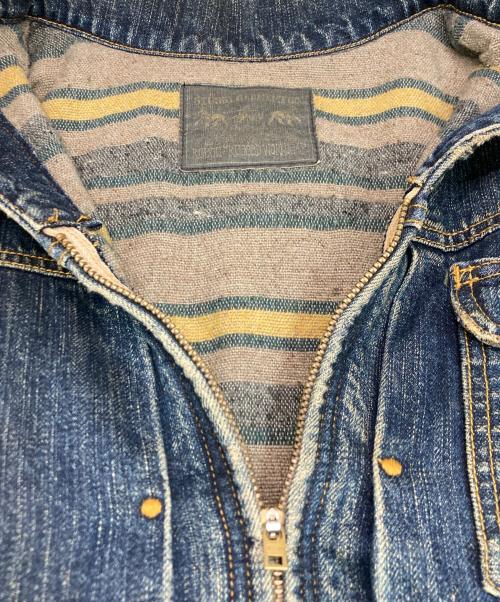 stussy（ステューシー）stussy (ステューシー) 裏ブランケット デニムジャケット インディゴ サイズ:SIZE Lの古着・服飾アイテム