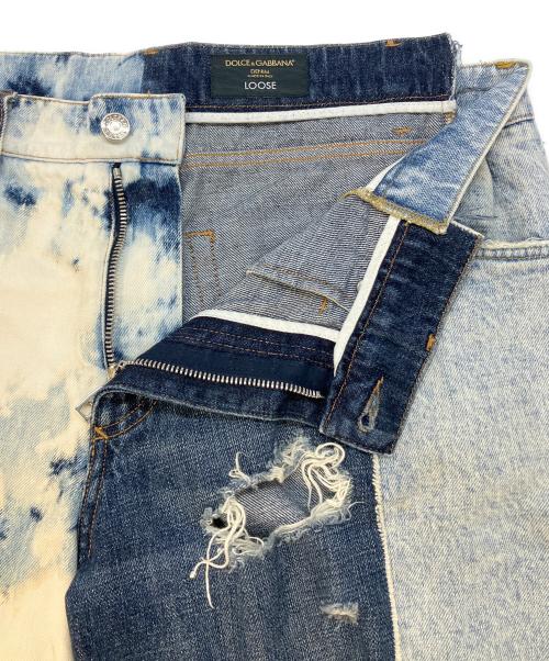 DOLCE & GABBANA（ドルチェ＆ガッバーナ）DOLCE & GABBANA (ドルチェ＆ガッバーナ) 再構築ルーズデニムパンツ インディゴ サイズ:SIZE 46の古着・服飾アイテム