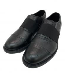 COMME des GARCONS HOMME PLUS（コムデギャルソンオムプリュス）の古着「ゴムバンドブローグシューズ PP-K103-001-1-3」｜ブラック