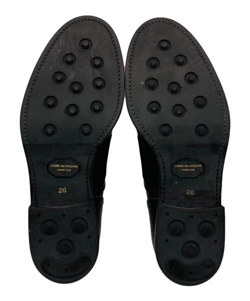 COMME des GARCONS HOMME PLUS（コムデギャルソンオムプリュス）COMME des GARCONS HOMME PLUS (コムデギャルソンオムプリュス) ゴムバンドブローグシューズ PP-K103-001-1-3 ブラック サイズ:SIZE26の古着・服飾アイテム