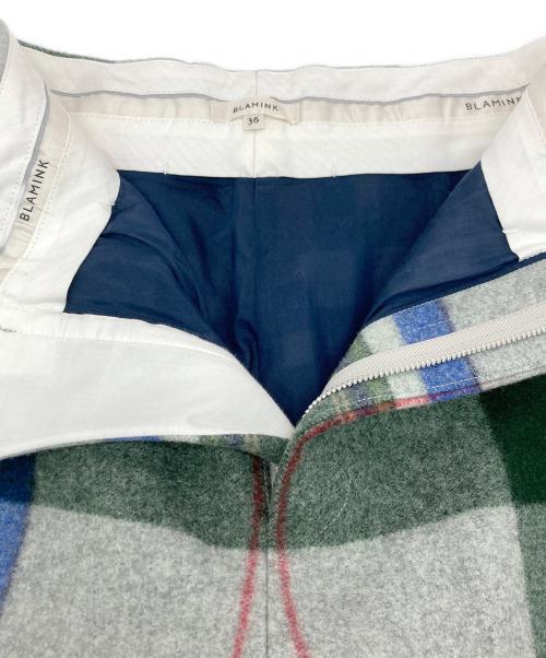 BLAMINK（ブラミンク）BLAMINK (ブラミンク) ウール チェック パンツ 7914-230-0094 グレー サイズ:SIZE 36の古着・服飾アイテム
