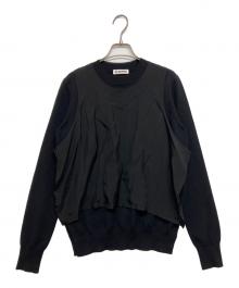 JIL SANDER（ジルサンダー）の古着「レイヤードニット」｜ブラック