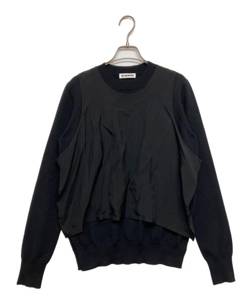 JIL SANDER（ジルサンダー）JIL SANDER (ジルサンダー) レイヤードニット ブラック サイズ:SIZE 34の古着・服飾アイテム