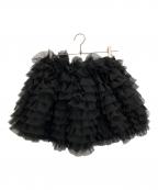 Bibiy.ビビィ）の古着「DARLENE SHUSHU MINI SKIRT　B50-SK042BKF」｜ブラック