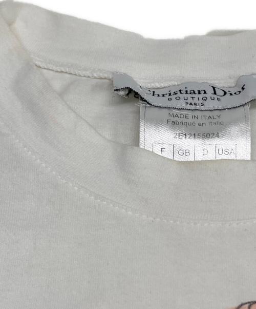 Christian Dior（クリスチャン ディオール）Christian Dior (クリスチャン ディオール) コルセット柄プリント半袖Tシャツ　2E12155024 ホワイト サイズ:SIZE 38の古着・服飾アイテム