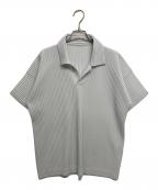 HOMME PLISSE ISSEY MIYAKEオム プリッセ イッセイ ミヤケ）の古着「プリーツ半袖 ポロシャツ　HP01JM121」｜ホワイト