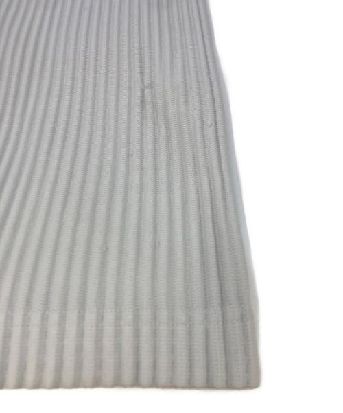 HOMME PLISSE ISSEY MIYAKE（オム プリッセ イッセイ ミヤケ）HOMME PLISSE ISSEY MIYAKE (オム プリッセ イッセイ ミヤケ) プリーツ半袖 ポロシャツ　HP01JM121 ホワイト サイズ:SIZE3の古着・服飾アイテム