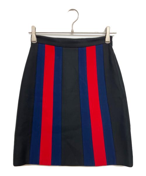 GUCCI（グッチ）GUCCI (グッチ) フロントラインスカート 448273 ZHM88 ブラック サイズ:SIZE 38の古着・服飾アイテム