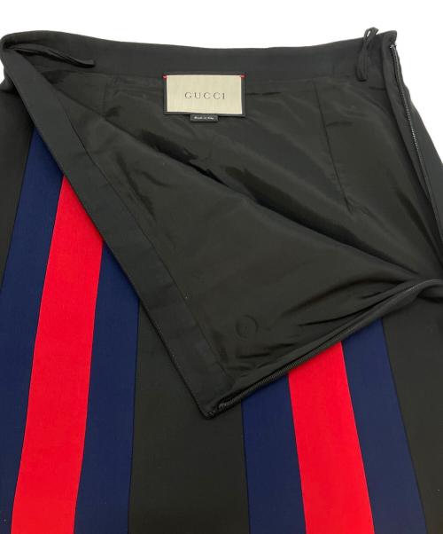 GUCCI（グッチ）GUCCI (グッチ) フロントラインスカート 448273 ZHM88 ブラック サイズ:SIZE 38の古着・服飾アイテム