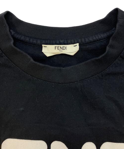 FENDI（フェンディ）FENDI (フェンディ) FILA (フィラ) ロゴTシャツ FS7074 A5H1 ブラック サイズ:SIZE Sの古着・服飾アイテム
