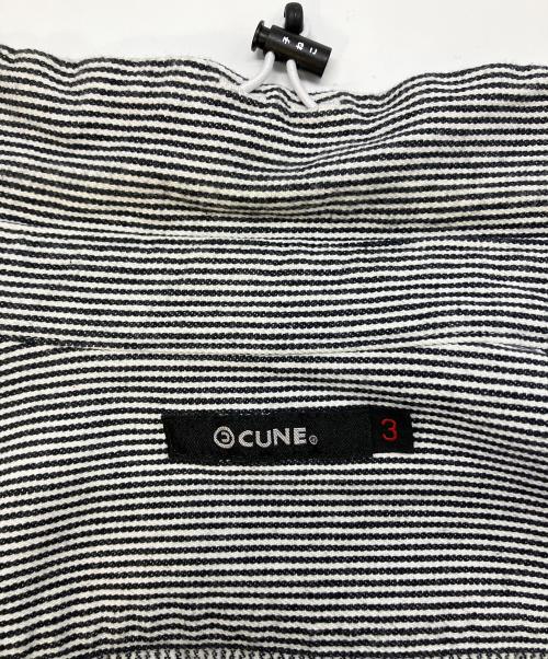 CUNE（キューン）CUNE (キューン) 針磨きスタッフのジップブルゾン ブラック×ホワイト サイズ:SIZE3の古着・服飾アイテム