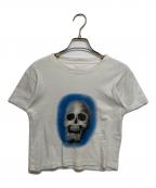 ERLイーアールエル）の古着「SKULL PRINT CROPPED T−SHIRT」｜ホワイト