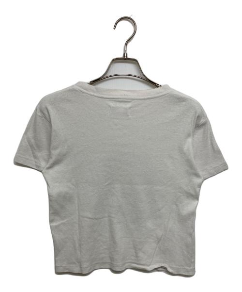 ERL（イーアールエル）ERL (イーアールエル) SKULL PRINT CROPPED T−SHIRT ホワイト サイズ:SIZE Lの古着・服飾アイテム