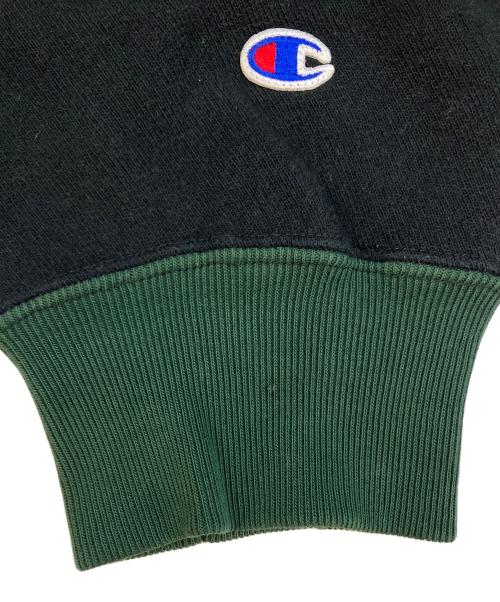 Champion REVERSE WEAVE（チャンピオン リバース ウィーブ）Champion REVERSE WEAVE (チャンピオン リバース ウィーブ) N.HOOLYWOOD (エヌ ハリウッド) NEW WEAVE リバースフーディ　C8-W133ー グレー×グリーン サイズ:SIZE　Lの古着・服飾アイテム