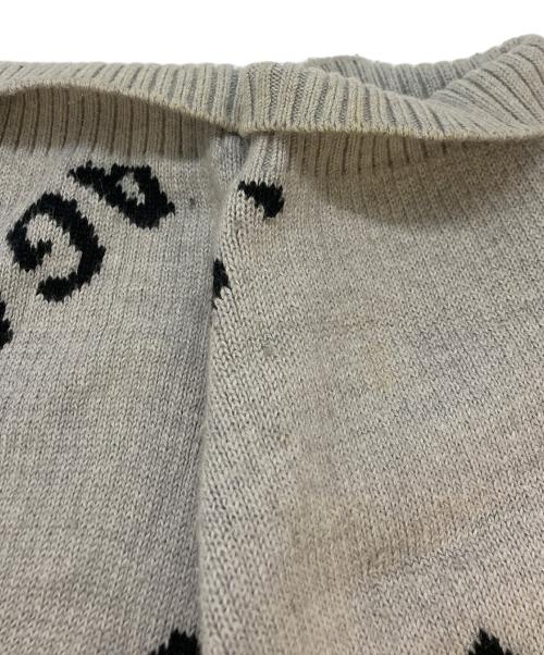 BALENCIAGA（バレンシアガ）BALENCIAGA (バレンシアガ) オールオーバーロゴニット　576307 グレー サイズ:SIZE Lの古着・服飾アイテム