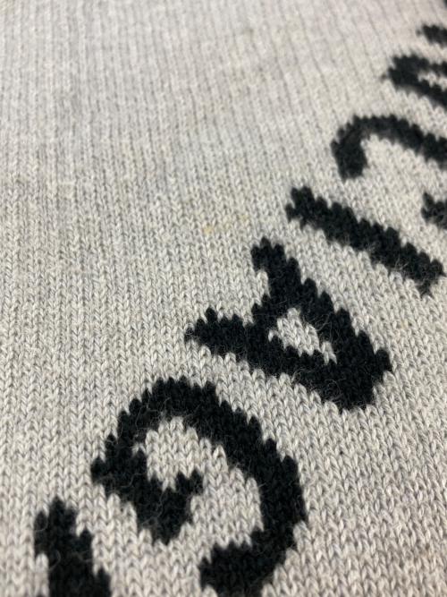 BALENCIAGA（バレンシアガ）BALENCIAGA (バレンシアガ) オールオーバーロゴニット　576307 グレー サイズ:SIZE Lの古着・服飾アイテム