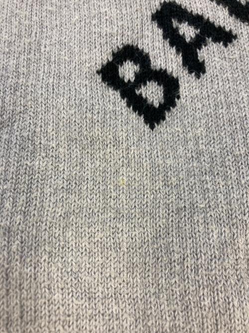 BALENCIAGA（バレンシアガ）BALENCIAGA (バレンシアガ) オールオーバーロゴニット　576307 グレー サイズ:SIZE Lの古着・服飾アイテム