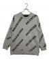 BALENCIAGA（バレンシアガ）の古着「オールオーバーロゴニット　576307」｜グレー