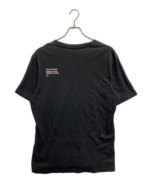 MONCLER（モンクレール）MONCLER (モンクレール) FRAGMENT DESIGN (フラグメントデザイン) Lewis Leathers (ルイスレザース) MAGLIA T-S　G209U800007 8392B ブラック サイズ:SIZE Mの古着・服飾アイテム