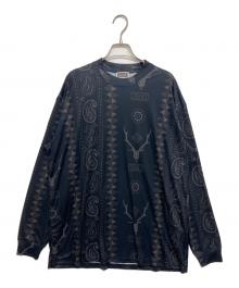 KITH×South2 West8×Columbia（キス×サウスツー ウエストエイト×コロンビア）の古着「Paisley Stripe Terminal Tackle Long Sleeve KHM033487」｜ブラック