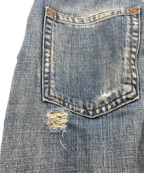 DOLCE & GABBANA（ドルチェ＆ガッバーナ）DOLCE & GABBANA (ドルチェ＆ガッバーナ) 蹄鉄パッチダメージデニムパンツ G3034D G8008 インディゴ サイズ:SIZE48の古着・服飾アイテム