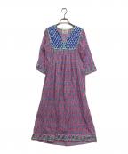 SZ Blockprintsエスゼットブロックプリント）の古着「ブラウスワンピース」｜ピンク