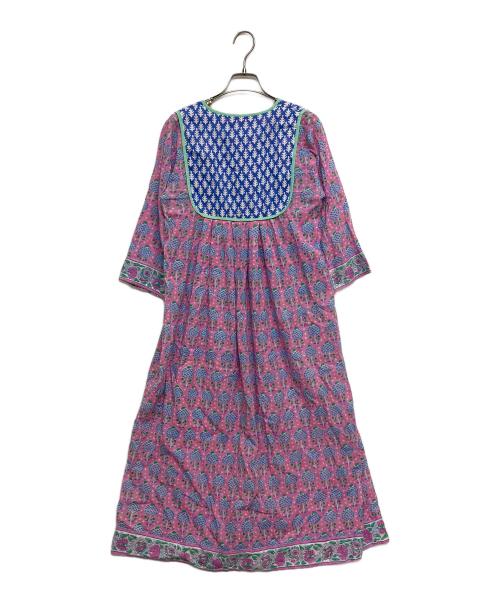 SZ Blockprints（エスゼットブロックプリント）SZ Blockprints (エスゼットブロックプリント) ブラウスワンピース ピンク サイズ:SIZE Sの古着・服飾アイテム