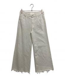 mother（マザー）の古着「THE HALF PIPE ANKLE ワイドカーブ デニムパンツ」｜ホワイト