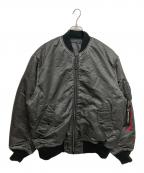 MAISON SPECIAL×ALPHAメゾンスペシャル×アルファ）の古着「MA-1 SCRATCH CORE SPEC　0615-00-573-8335」｜グレー