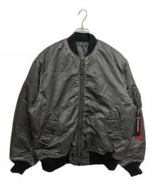MAISON SPECIAL×ALPHA（メゾンスペシャル×アルファ）の古着「MA-1 SCRATCH CORE SPEC　0615-00-573-8335」｜グレー