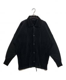 HOMME PLISSE ISSEY MIYAKE（オム プリッセ イッセイ ミヤケ）の古着「プリーツコーチジャケット」｜ブラック