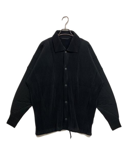 HOMME PLISSE ISSEY MIYAKE（オム プリッセ イッセイ ミヤケ）HOMME PLISSE ISSEY MIYAKE (オム プリッセ イッセイ ミヤケ) プリーツコーチジャケット ブラック サイズ:SIZE 3の古着・服飾アイテム