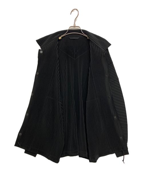 HOMME PLISSE ISSEY MIYAKE（オム プリッセ イッセイ ミヤケ）HOMME PLISSE ISSEY MIYAKE (オム プリッセ イッセイ ミヤケ) プリーツコーチジャケット ブラック サイズ:SIZE 3の古着・服飾アイテム