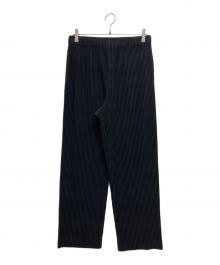 HOMME PLISSE ISSEY MIYAKE（オム プリッセ イッセイ ミヤケ）の古着「プリーツイージーパンツ」｜ブラック