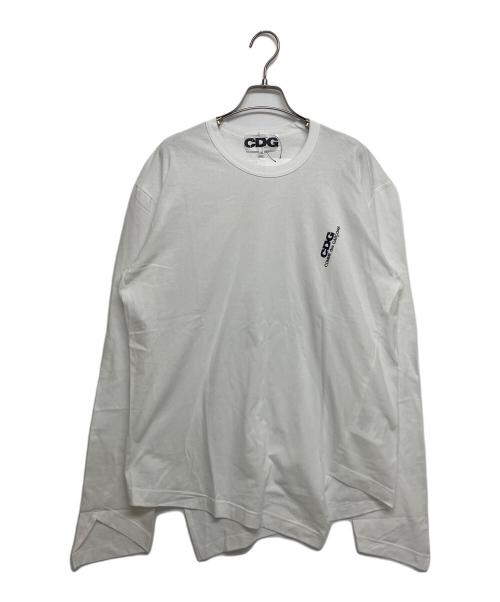 CDG（シーディージー）CDG (シーディージー) Twist Long Sleeve T-Shirt ホワイト サイズ:SIZE  XXL 未使用品の古着・服飾アイテム