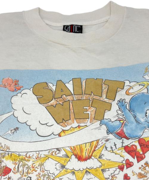 SAINT MICHAEL（セントマイケル）SAINT MICHAEL (セントマイケル) WET SS T-SHIRT SM-MK8-0000-016 ホワイト サイズ:SIZE XXLの古着・服飾アイテム