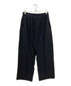 MAISON SPECIALメゾンスペシャル）の古着「スウェットパンツ/Heavy-Weight Sweat Prime-Wide Pin tuck Easy Pants」｜ブラック