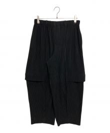 HOMME PLISSE ISSEY MIYAKE（オム プリッセ イッセイ ミヤケ）の古着「CARGO PANTS HP31JF175」｜ブラック
