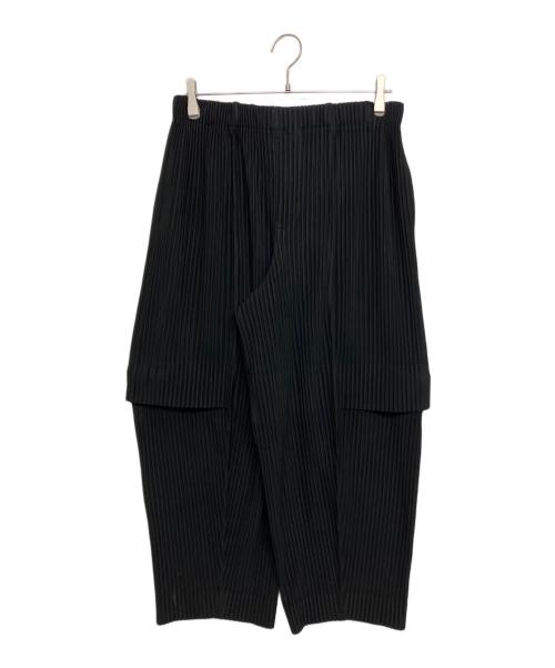 HOMME PLISSE ISSEY MIYAKE（オム プリッセ イッセイ ミヤケ）HOMME PLISSE ISSEY MIYAKE (オム プリッセ イッセイ ミヤケ) CARGO PANTS HP31JF175 ブラック サイズ:SIZE2の古着・服飾アイテム