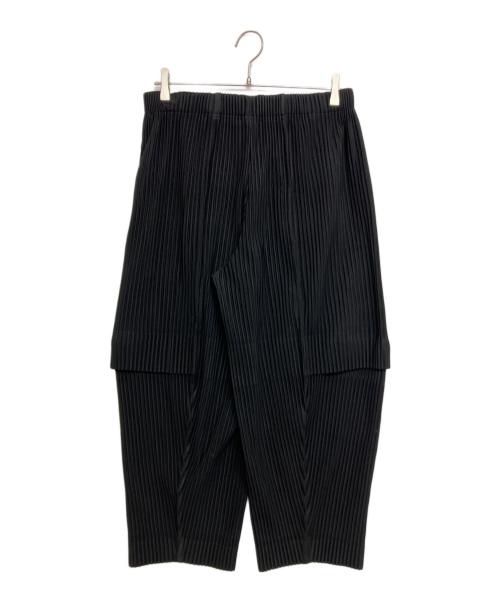 HOMME PLISSE ISSEY MIYAKE（オム プリッセ イッセイ ミヤケ）HOMME PLISSE ISSEY MIYAKE (オム プリッセ イッセイ ミヤケ) CARGO PANTS HP31JF175 ブラック サイズ:SIZE2の古着・服飾アイテム